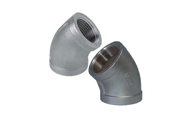 SS Threaded 45 Deg Elbow